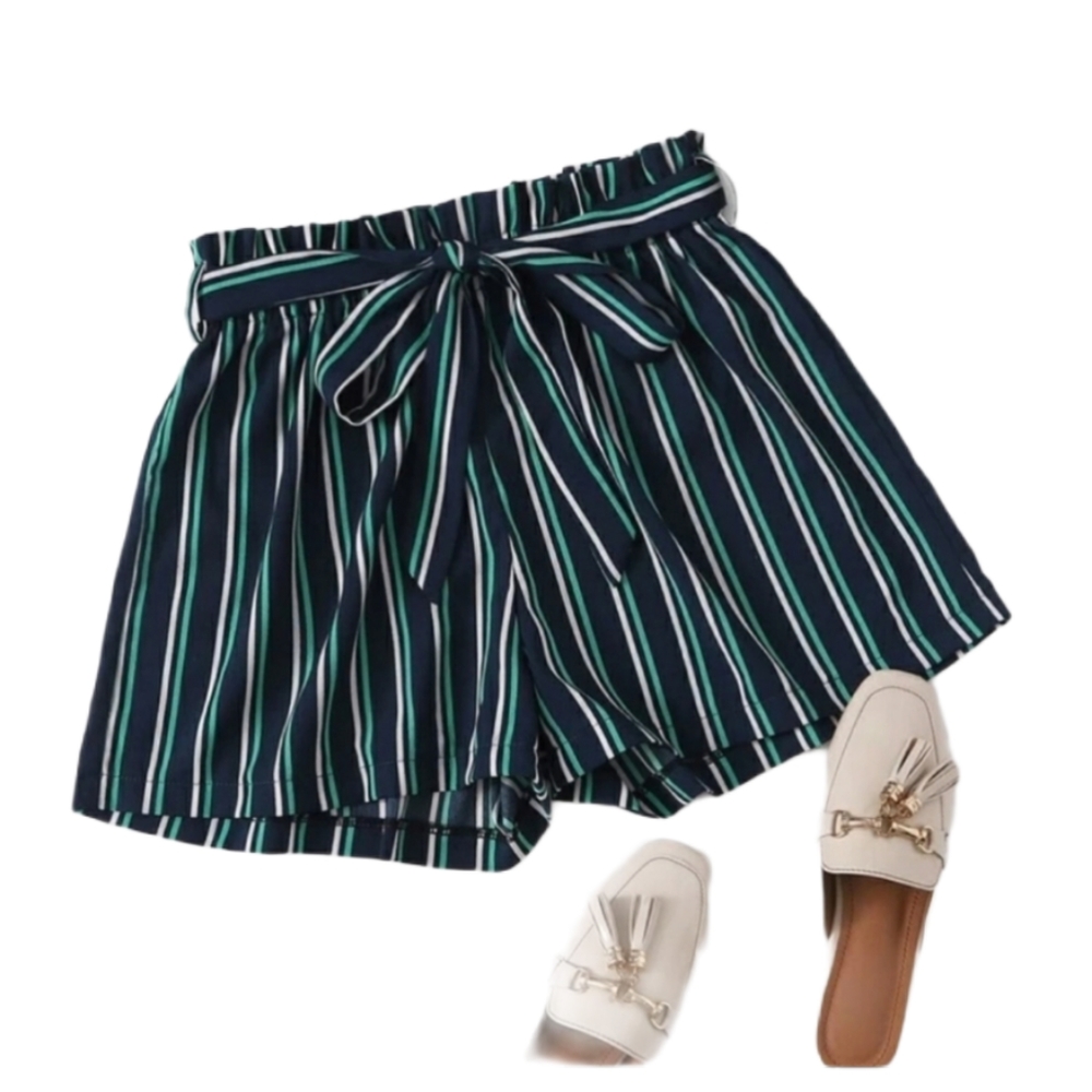 Shein Black& turquoise short